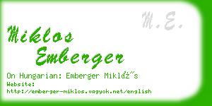 miklos emberger business card